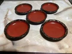 輪島塗　漆器中皿5枚