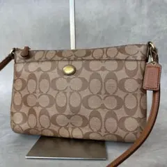 COACH Signature Shoulder Bag BROWN