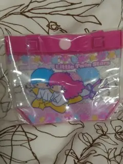 サンリオキャラクターズ　プールバッグ風ミニポーチ　リトルツインスターズ
