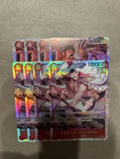 ルフィ エドワードニューゲート 赤エースデッキパーツ sr 各4枚セット