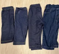 キッズ デニム風パンツ 4点セット まとめ売り