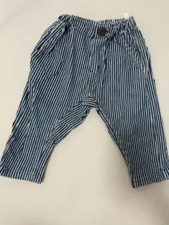 バースデイ　ストライプ デニムパンツ 80