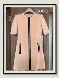 GUCCI ピンク ジップアップ ワンピース