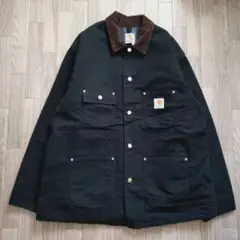 Carhartt ブラック　チョアコート　usa製　xl 48 90s Carhartt Chore Coat 48 Black USA – NO BURCANCY