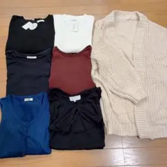 レディースまとめ売り　7点セット　春夏秋　新品〜　シンプル　無地　カジュアル