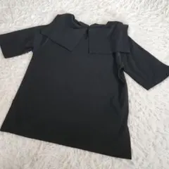 niko and… ニコアンド セーラーカラー 半袖 Tシャツ ブラック黒 襟