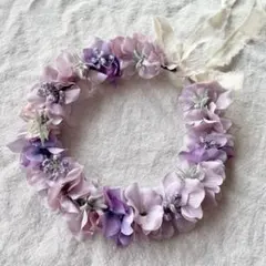 花冠　花かんむり《パープル》40㎝　ベビー　キッズ　こども　子供