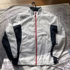 le coq sportif 軽量ジャケット ホワイト/ネイビー　Lサイズ