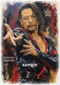 WWE 나카무라 신스케 팬 아트 A4 사이즈