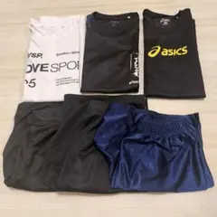 スポーツシャツ3点、ハーフパンツ3点セット　部活着　バレー　球技