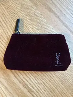 YSL ノベルティベルベット ポーチ ボルドーのサムネイル