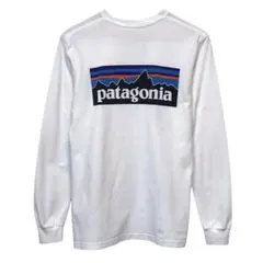 patagonia パタゴニア　長袖Tシャツ　ロンT ロゴ　ホワイト　XSのサムネイル