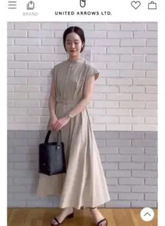 新品タグ付き　 グリーンレーベルリラクシング　 フレアワンピース定価14300円