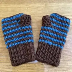 32ハンドメイド かぎ編み　アームカバー　ハンドウォーマー アームウォーマー手袋