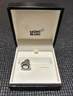 美品 ★MONTBLANC★ カフリンクス カフス オーバル シルバー ホワイト MONTBLANC（モンブラン） カフスボタン カフス ホワイトスター