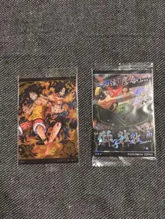 ワンピース ウエハースカード 2枚セットルフィ＆エース R / ゾロ SR未開封 ワンピース ウエハースカード 2枚セットルフィ＆エース R / ゾロ SR未