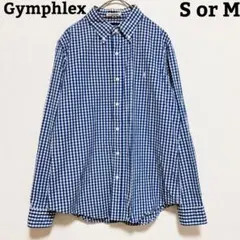 Gymphlex 長袖シャツ ネイビー ホワイト S or M レディースのサムネイル