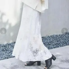 チコ WEB限定 総レースフレアロングスカート マーメイド 花柄 フェミニン