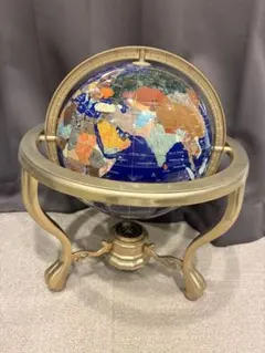 16万320mm一点ものターコイズカラーオーシャン宝石地球儀Unique Art