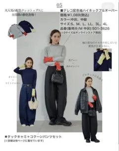 田中里奈　テレコ配色リブトップス