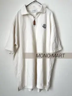 MONO-MART✳︎ 鹿の子ハーフジップエンブレムワンポイント刺繍ポロシャツ