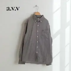 ✽アーヴェヴェ【M】シャツ メンズ 刺繍　メガネ　ナチュラル カジュアルr271