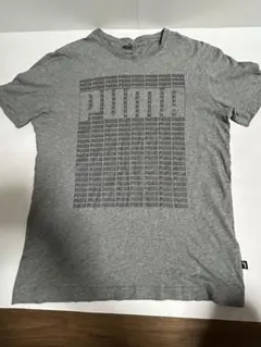 PUMA グレー Tシャツ ロゴプリント