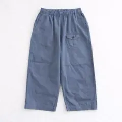 美品＊ゴーシュ カツラギ 八分丈 ワイド パンツ キュロット ブルーグレー