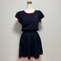 Burberry バーバリー　ブルーレーベル　ワンピース　半袖　ネイビー　M