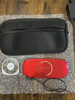 ⭐︎美品⭐︎PSP3000 ラディアントレッド　(充電、ケース、SDカード、ソフト)