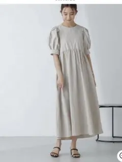新品タグ付星玲奈×NANOuniverseタックスリーブタスランマキシワンピース