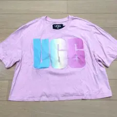 UGG（アグ）　クロップド丈グラデーションロゴTシャツ　ピンク　S