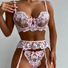 刺繍下着レディースガーターランジェリーベビードール　コスチューム　106054L