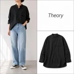 Theory　セオリー　コットン シャツ XS ブラック 綿100% 長袖のサムネイル