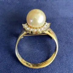 【30】大きなパールのリングブローチ　ヴィンテージ　エレガント