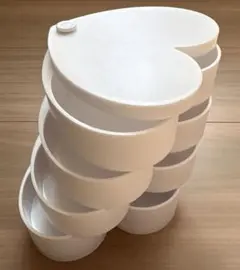 お値下げしました！ハート型アクセサリー小物ケース ホワイト 4層