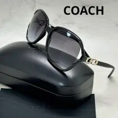 COACH サングラス ロゴ　ブラック ケース　クロス付き　コーチ　レディース黒のサムネイル