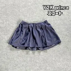 美品 Y2K prince スコート ネイビー ポリエステル プリーツ スポーツ