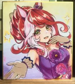 東方Project フランドール・スカーレット オリジナル色紙 クレヨン画