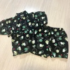 【ほぼ未使用】男の子90 甚平　夏祭り　花火大会　子供会　園行事