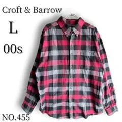 00s 秋冬春 Croft&Barrow バッファローチェックネルシャツ L 赤