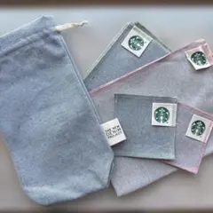 【未使用】Starbucks デニム風ランチョンマット・コースター・マルチバッグのサムネイル