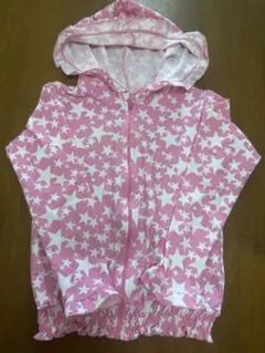 ピンク 星柄 ラッシュガード　120cm