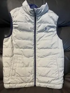 【ポロ ラルフ ローレン】リバーシブル ダウンベスト・グレー/ネイビー