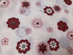 古布　麻　巾80cmx2m 透け感あり￼ 茶花柄
