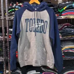 USA古着 TOLEDO デカロゴ ラグラン パーカー