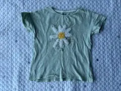 verbaudet 花柄 Tシャツ 緑色