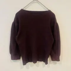 グレイル ニット　セーター プルオーバー パフスリーブ　M ワインレッド