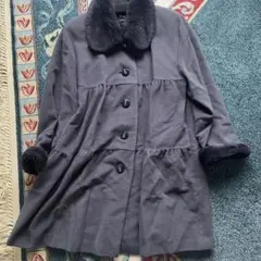 Leilian レリアン コート 2way ネイビー 9号 ファー