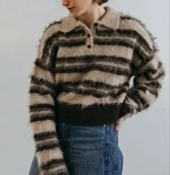 CREDONA クレドナ MOHAIR BORDER KNIT モヘヤのサムネイル
